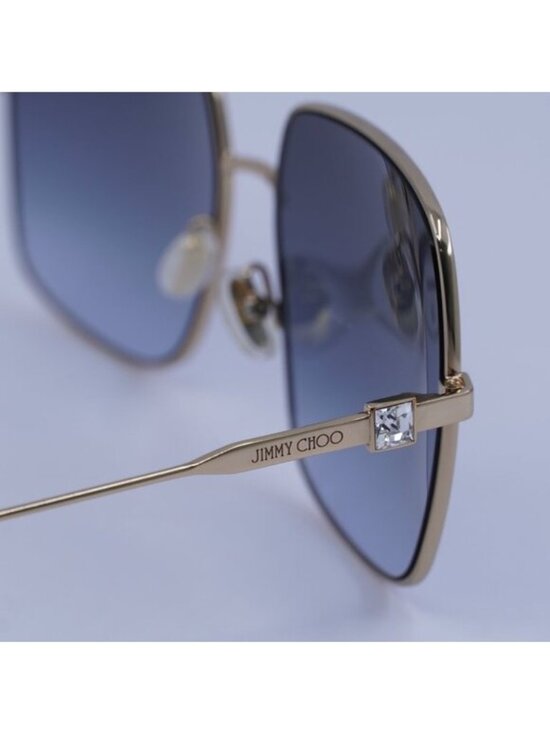 Jimmy Choo LILI/S 0000 GB Sunglasses Rose Gold Square Frame, Grey Lenses